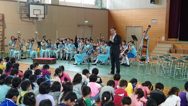 台北市立光復国民小学校と神戸小学校との音楽交流会 挨拶
