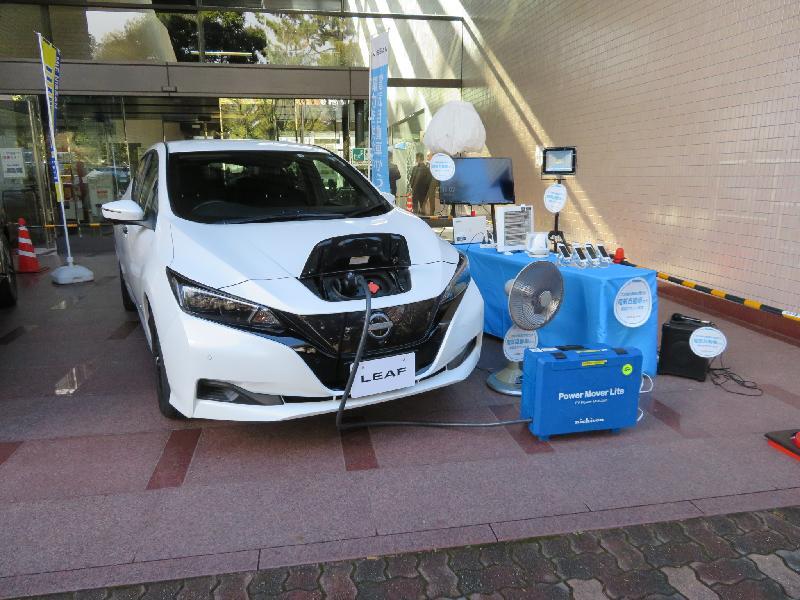 写真：電気自動車から家電製品等への給電イメージ