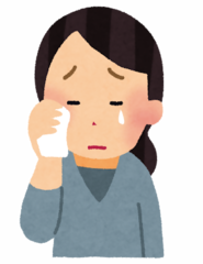 イラスト:泣く女性