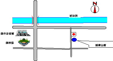 地図：橋南会館の位置