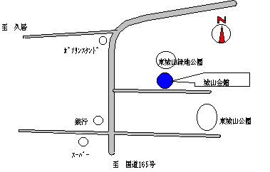 地図：城山会館の位置