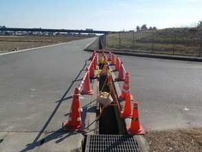 写真:バリケード