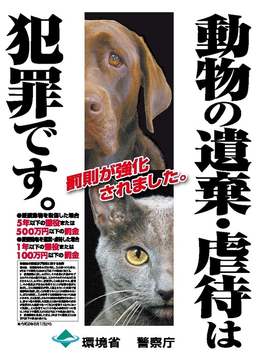 写真:動物の遺棄・虐待防止ポスター