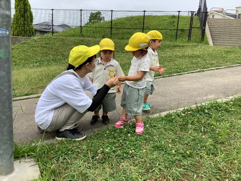写真　杜の街ゆたか園の子ども達が戸外で遊ぶ様子