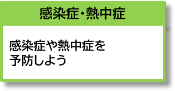 感染症・熱中症 感染症や熱中症を予防しよう