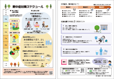 写真：熱中症対策スケジュール　チラシ