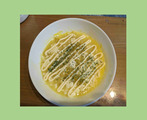 写真：不思議な味“コンポタ豆腐のグラタン風”