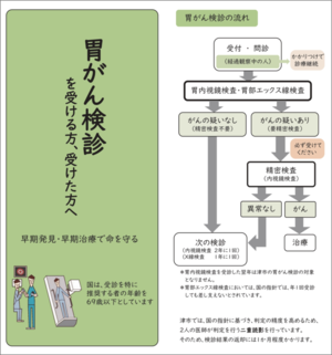 写真：胃がん検診パンフレット