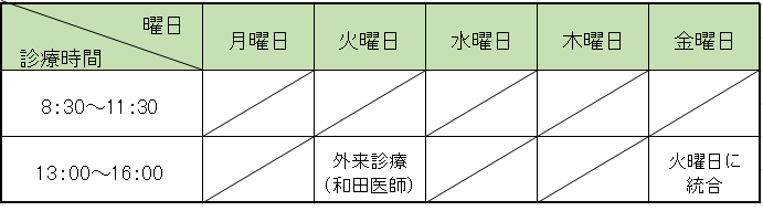 竹原診療所診察時間