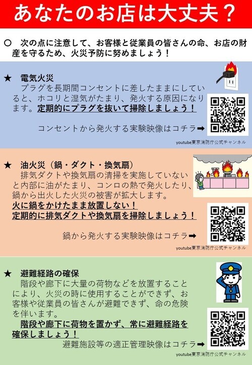 写真:リーフレット あなたのお店は大丈夫?