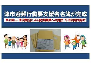 写真：チラシ　津市避難行動要支援者名簿が完成