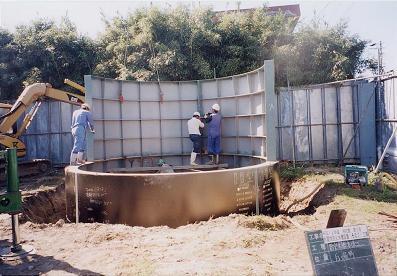 写真：耐震性防火水槽の設置