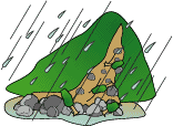 イラスト：土石流