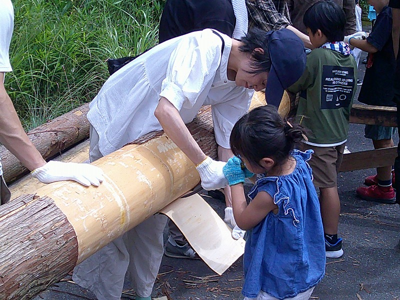 写真:皮むき体験2