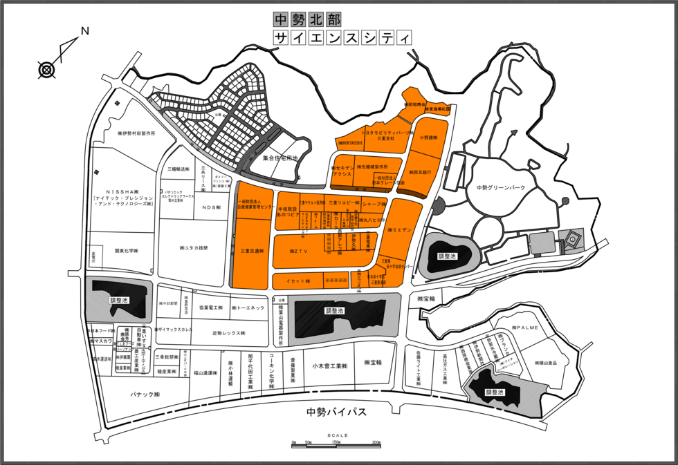 中勢北部サイエンスシティ　地図