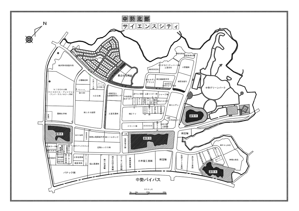 地図：中勢北部サイエンスシティ
