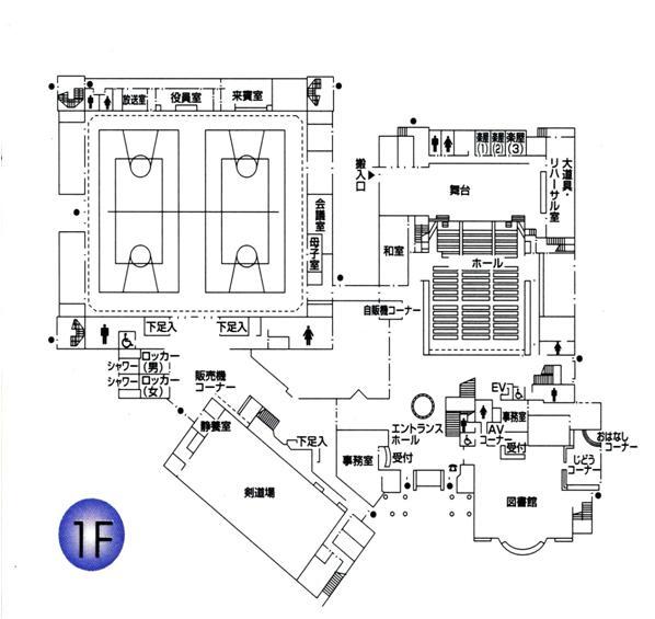イラスト:フロアー図1階