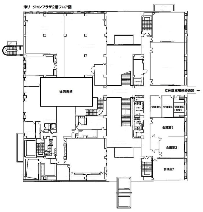 イラスト:津リージョンプラザ2階フロア図