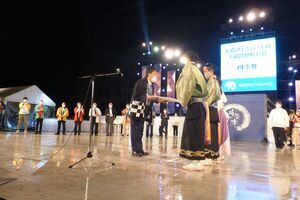 写真:津まつり 上富良野町長賞授与