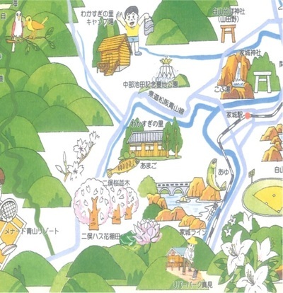 写真：白山エリア　レンタサイクルマップ