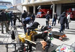 写真：津市中消防署でのロケの様子6