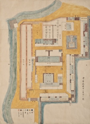写真：有造館　設立当時の建物配置図