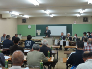 写真：片田獣害対策協議会　挨拶