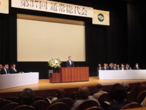 写真:津安芸農業協同組合第37回通常総代会 挨拶