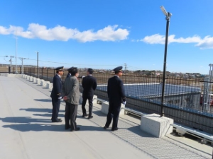 写真:津市北消防署の新庁舎 屋上