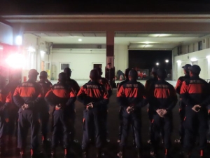 写真:津市消防団年末特別警戒巡視2