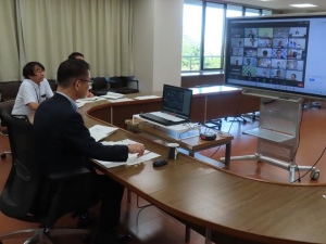 写真：令和5年度県と市町の地域づくり連携・協働協議会第1回総会（オンライン）1