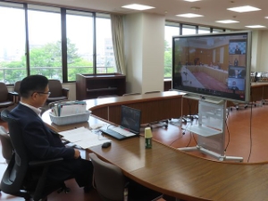 写真:全国公営住宅火災共済機構定例理事会(オンライン)