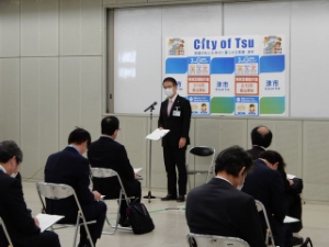 写真：第14回津市新型コロナウイルス感染症対策本部会議