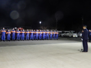 写真:津市消防団年末特別警戒巡視1