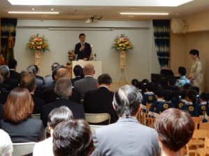 写真:社会福祉法人白蓮福祉会 白塚愛児園竣工式 挨拶