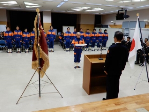 写真:平成30年度三重県消防操法大会出場 津方面団、久居方面団 結団式2