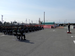 写真:陸上自衛隊久居駐屯地 用地交換セレモニー 挨拶、テープカット