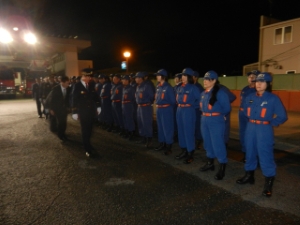 写真：津市消防団年末警戒巡視2