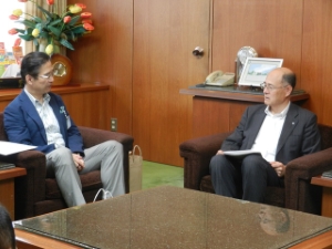 写真：宮城県山元町　斎藤俊夫町長 来訪