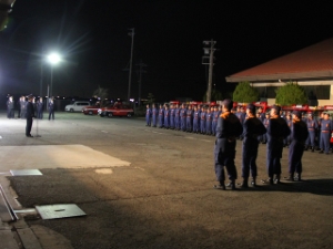 写真：津市消防団年末警戒巡視