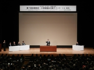 写真:第7回全国校区・小地域福祉活動サミットinみえ開会式 挨拶