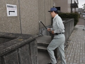 写真：職員非常参集訓練