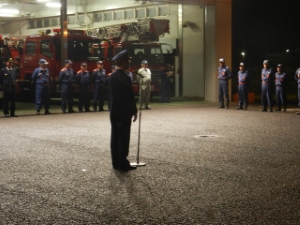 写真:津市消防団年末警戒巡視