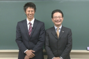 写真:市長と川崎貴弘さん