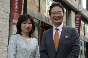 写真:市長と田中里沙さん