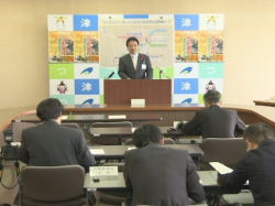 写真:平成23年10月14日定例記者会見の様子