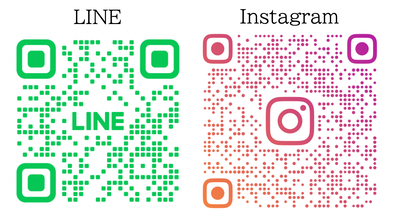 二次元コード:エリアプラットフォーム公式LINE・Instagram