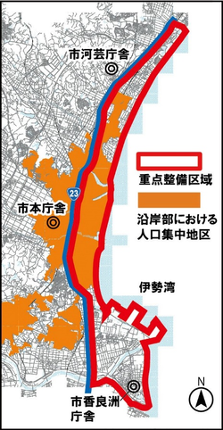 地図：重点整備区域