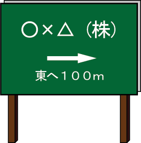 広告板(道標、案内図版)のイラスト