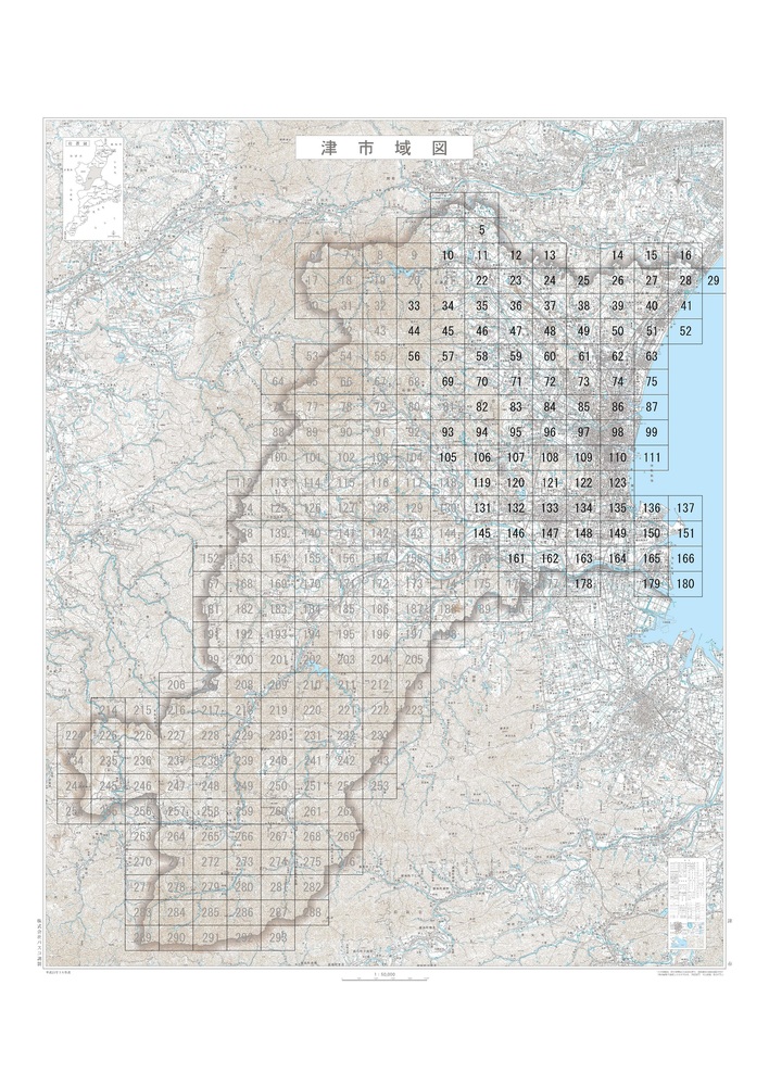 地図：津市域図